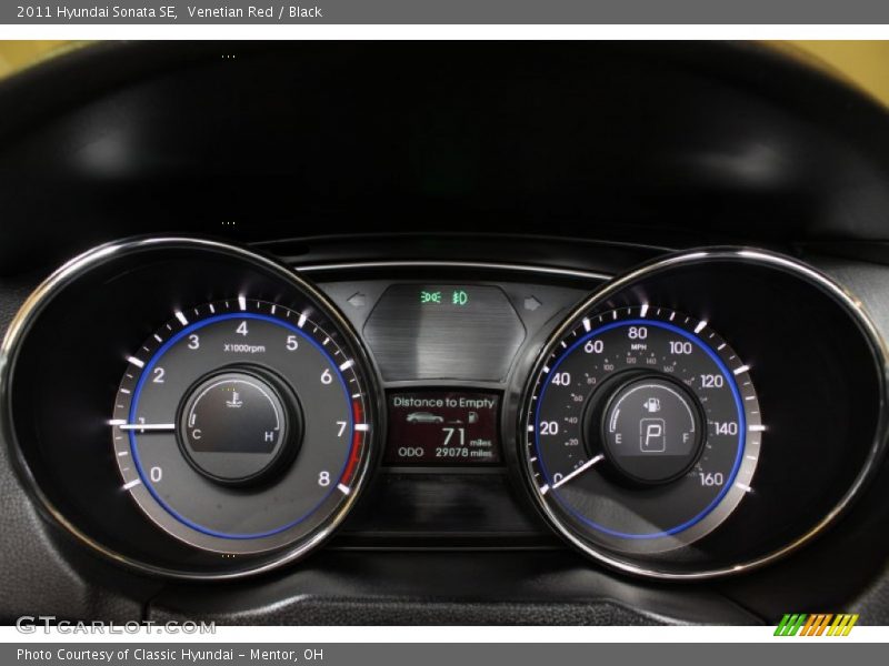 Venetian Red / Black 2011 Hyundai Sonata SE