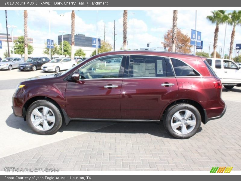 Dark Cherry Pearl / Parchment 2013 Acura MDX SH-AWD