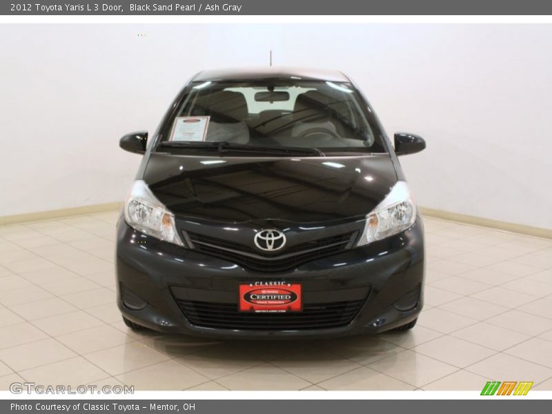 Black Sand Pearl / Ash Gray 2012 Toyota Yaris L 3 Door
