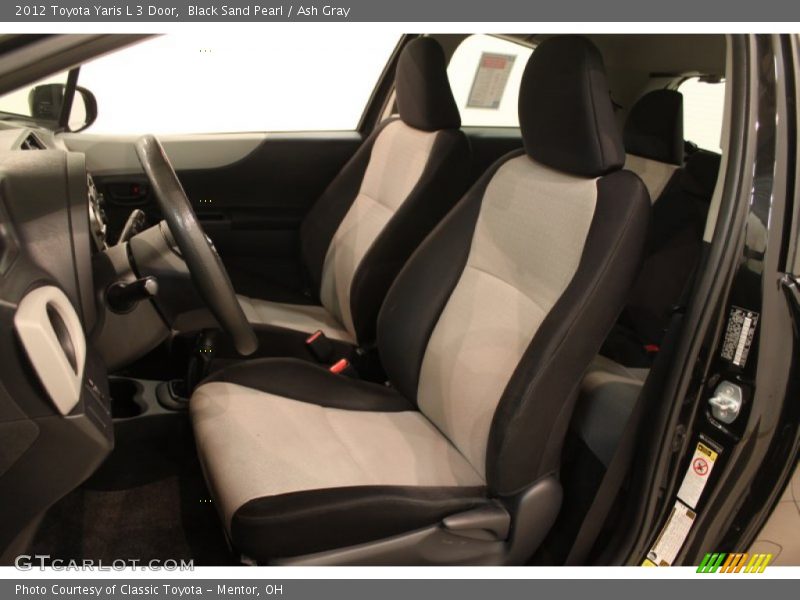 Black Sand Pearl / Ash Gray 2012 Toyota Yaris L 3 Door