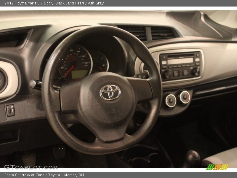 Black Sand Pearl / Ash Gray 2012 Toyota Yaris L 3 Door