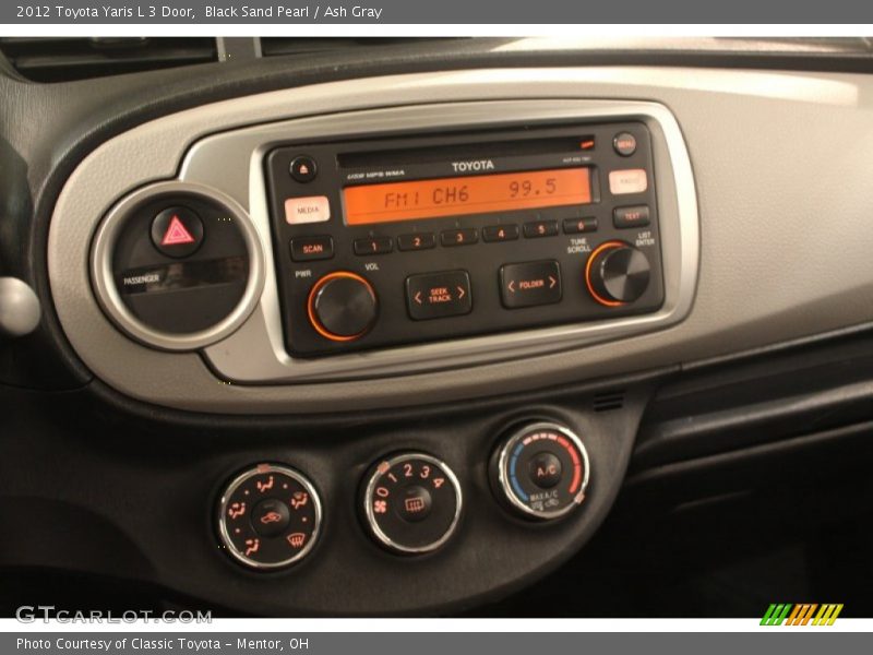 Black Sand Pearl / Ash Gray 2012 Toyota Yaris L 3 Door