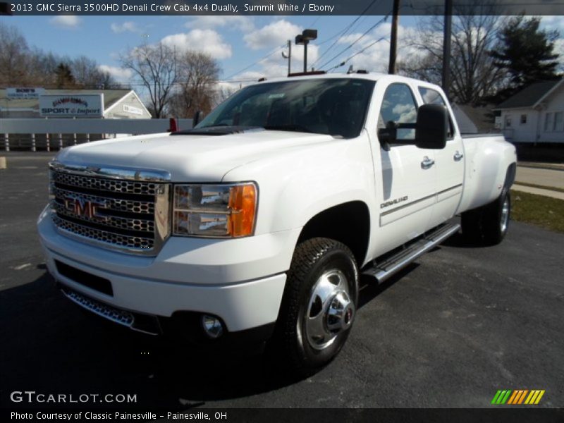 Summit White / Ebony 2013 GMC Sierra 3500HD Denali Crew Cab 4x4 Dually