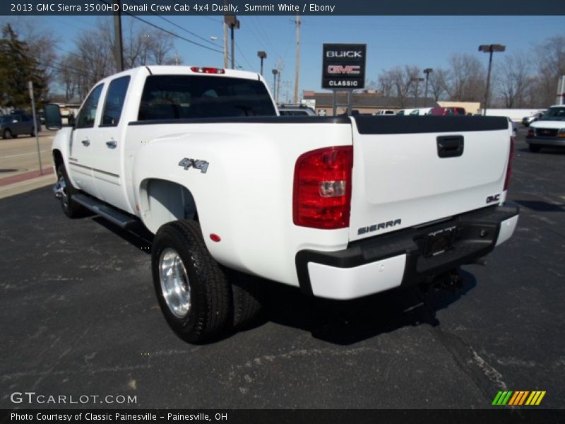 Summit White / Ebony 2013 GMC Sierra 3500HD Denali Crew Cab 4x4 Dually