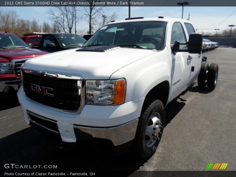 Summit White / Dark Titanium 2013 GMC Sierra 3500HD Crew Cab 4x4 Chassis