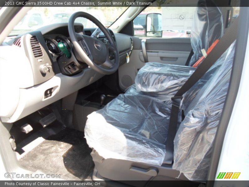 Summit White / Dark Titanium 2013 GMC Sierra 3500HD Crew Cab 4x4 Chassis