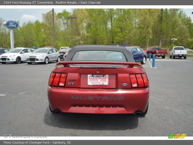Redfire Metallic / Dark Charcoal 2004 Ford Mustang GT Convertible