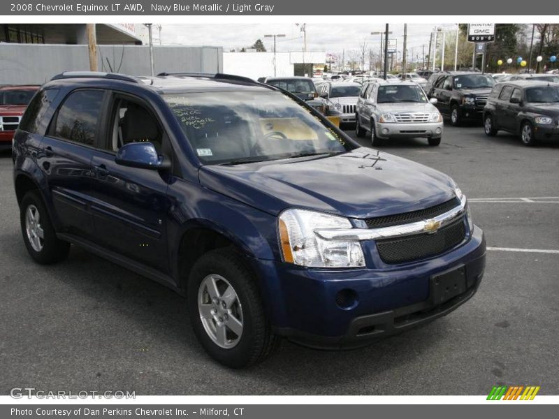 Navy Blue Metallic / Light Gray 2008 Chevrolet Equinox LT AWD