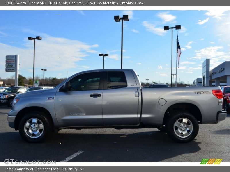 Silver Sky Metallic / Graphite Gray 2008 Toyota Tundra SR5 TRD Double Cab 4x4