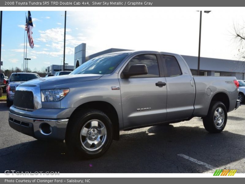 Silver Sky Metallic / Graphite Gray 2008 Toyota Tundra SR5 TRD Double Cab 4x4