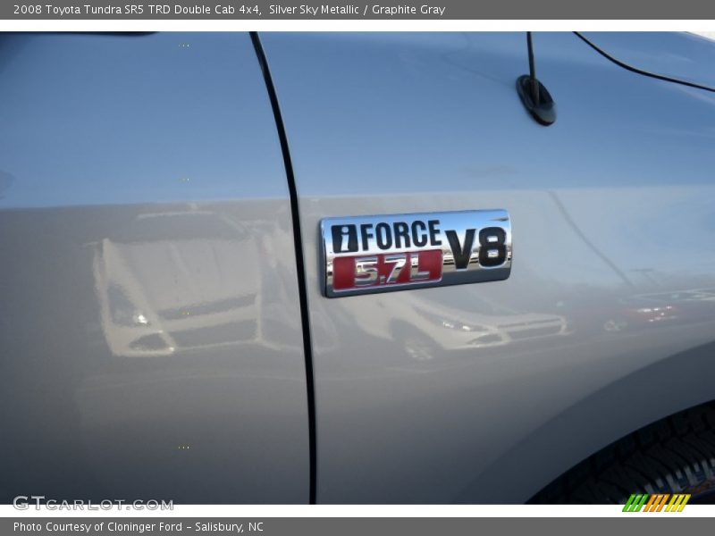 Silver Sky Metallic / Graphite Gray 2008 Toyota Tundra SR5 TRD Double Cab 4x4
