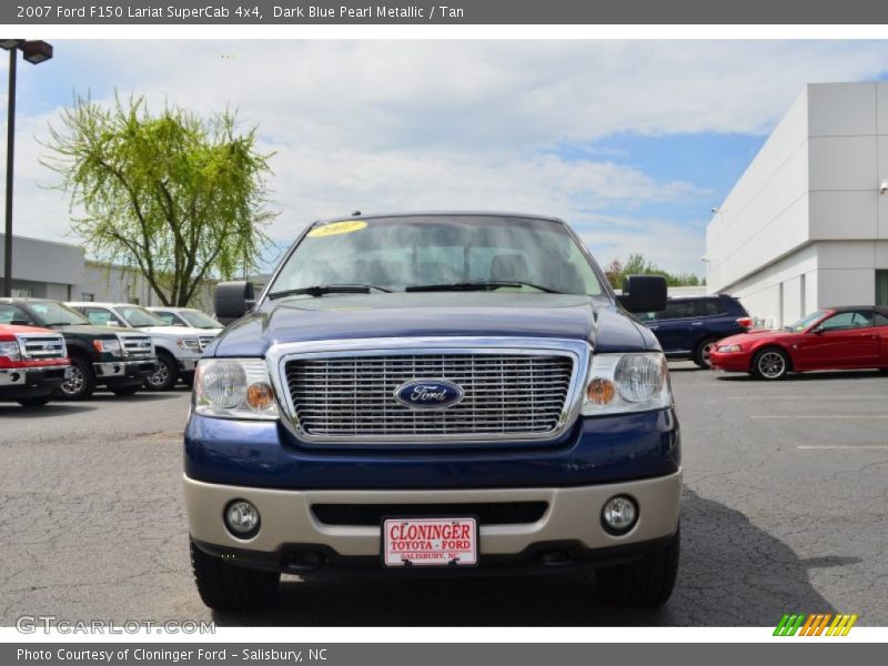 Dark Blue Pearl Metallic / Tan 2007 Ford F150 Lariat SuperCab 4x4