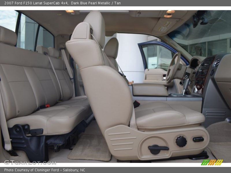 Dark Blue Pearl Metallic / Tan 2007 Ford F150 Lariat SuperCab 4x4