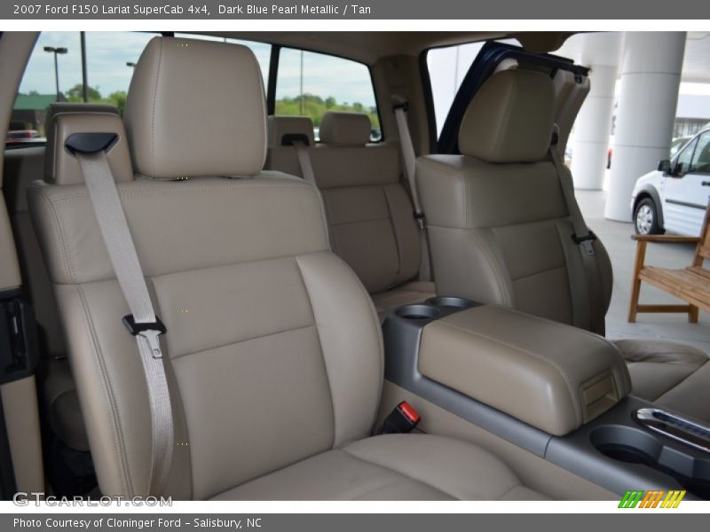 Dark Blue Pearl Metallic / Tan 2007 Ford F150 Lariat SuperCab 4x4