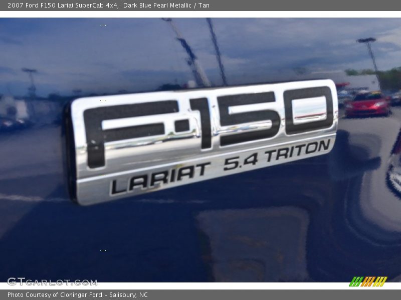 Dark Blue Pearl Metallic / Tan 2007 Ford F150 Lariat SuperCab 4x4
