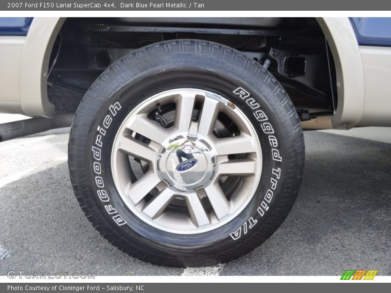 Dark Blue Pearl Metallic / Tan 2007 Ford F150 Lariat SuperCab 4x4
