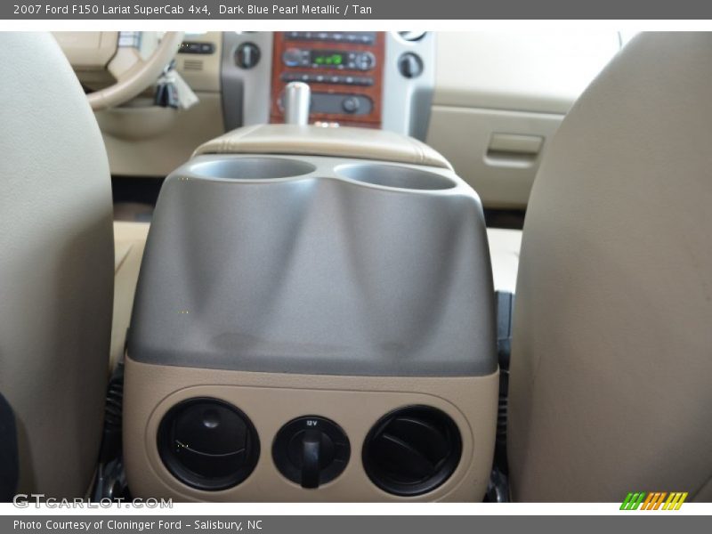Dark Blue Pearl Metallic / Tan 2007 Ford F150 Lariat SuperCab 4x4