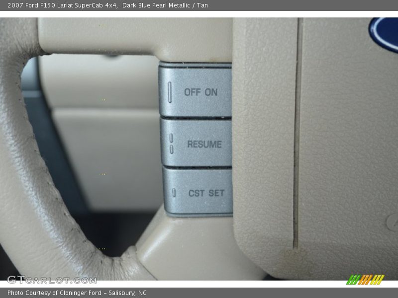Dark Blue Pearl Metallic / Tan 2007 Ford F150 Lariat SuperCab 4x4