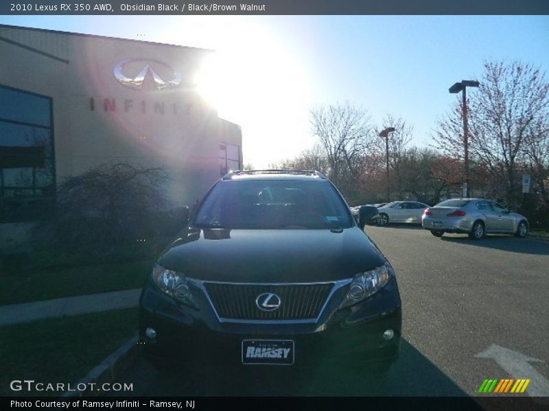 Obsidian Black / Black/Brown Walnut 2010 Lexus RX 350 AWD