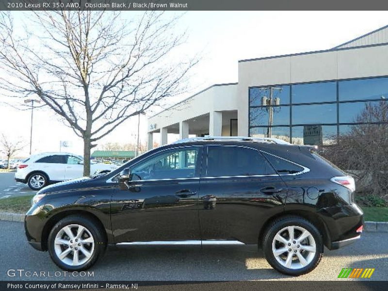 Obsidian Black / Black/Brown Walnut 2010 Lexus RX 350 AWD