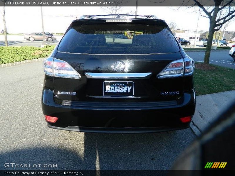 Obsidian Black / Black/Brown Walnut 2010 Lexus RX 350 AWD