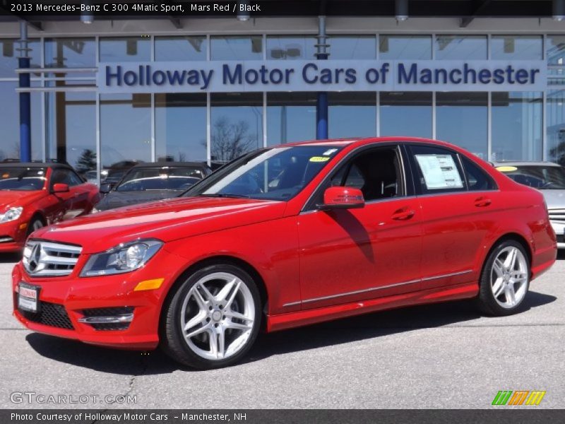 Mars Red / Black 2013 Mercedes-Benz C 300 4Matic Sport