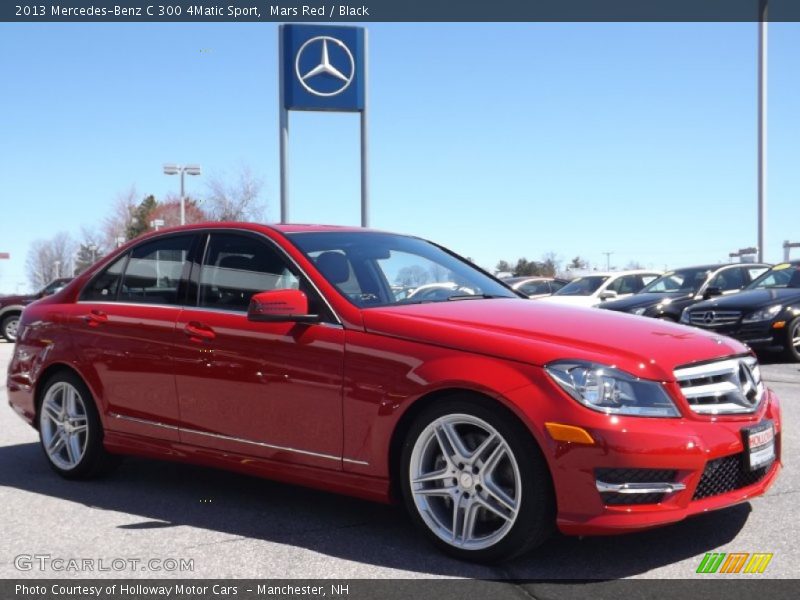Mars Red / Black 2013 Mercedes-Benz C 300 4Matic Sport