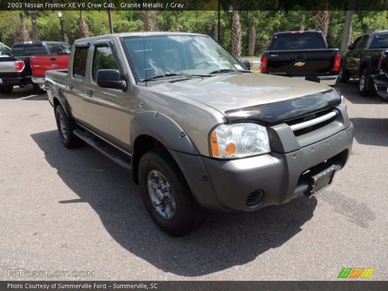 Granite Metallic / Gray 2003 Nissan Frontier XE V6 Crew Cab