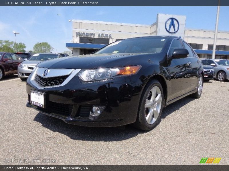 Crystal Black Pearl / Parchment 2010 Acura TSX Sedan