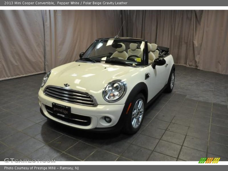 Pepper White / Polar Beige Gravity Leather 2013 Mini Cooper Convertible