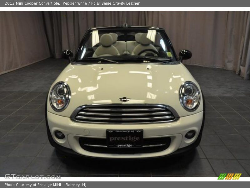 Pepper White / Polar Beige Gravity Leather 2013 Mini Cooper Convertible