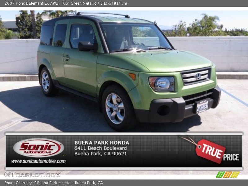 Kiwi Green Metallic / Black/Titanium 2007 Honda Element EX AWD