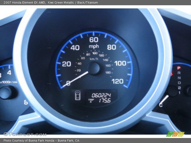 Kiwi Green Metallic / Black/Titanium 2007 Honda Element EX AWD