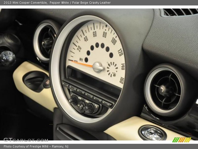 Pepper White / Polar Beige Gravity Leather 2013 Mini Cooper Convertible
