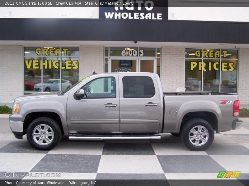 Steel Gray Metallic / Ebony 2012 GMC Sierra 1500 SLT Crew Cab 4x4