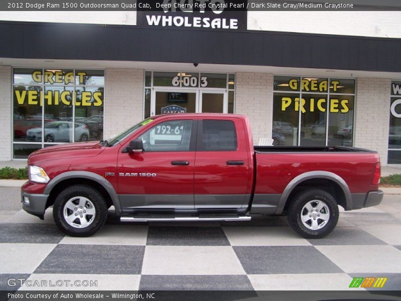 Deep Cherry Red Crystal Pearl / Dark Slate Gray/Medium Graystone 2012 Dodge Ram 1500 Outdoorsman Quad Cab