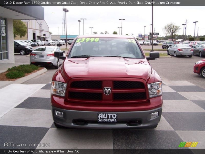 Deep Cherry Red Crystal Pearl / Dark Slate Gray/Medium Graystone 2012 Dodge Ram 1500 Outdoorsman Quad Cab