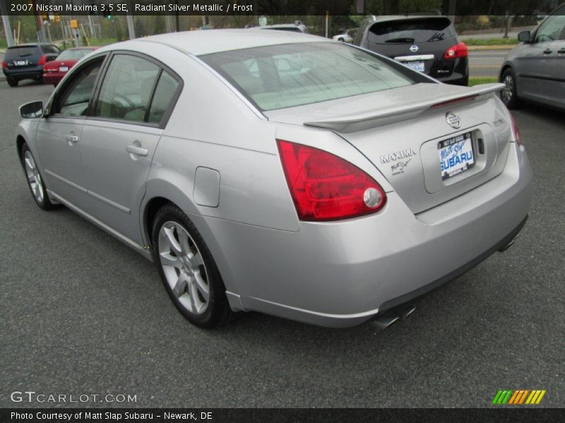 Radiant Silver Metallic / Frost 2007 Nissan Maxima 3.5 SE