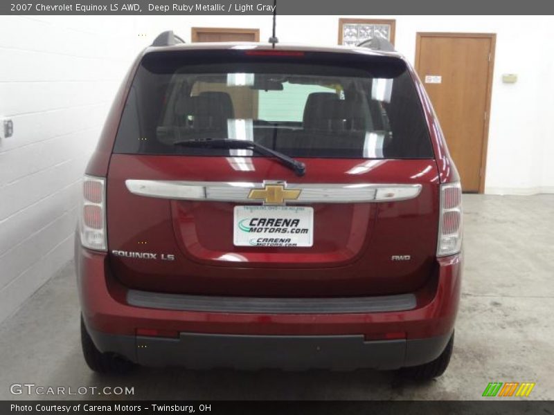 Deep Ruby Metallic / Light Gray 2007 Chevrolet Equinox LS AWD