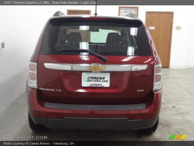 Deep Ruby Metallic / Light Gray 2007 Chevrolet Equinox LS AWD