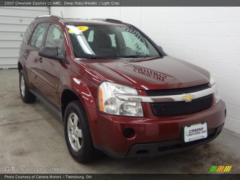 Deep Ruby Metallic / Light Gray 2007 Chevrolet Equinox LS AWD