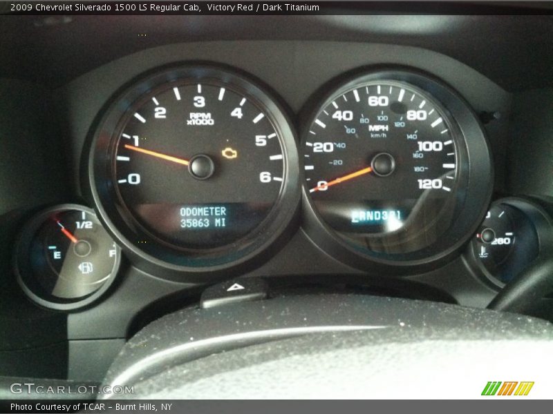 Victory Red / Dark Titanium 2009 Chevrolet Silverado 1500 LS Regular Cab