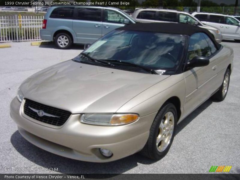 Champagne Pearl / Camel Beige 1999 Chrysler Sebring JXi Convertible