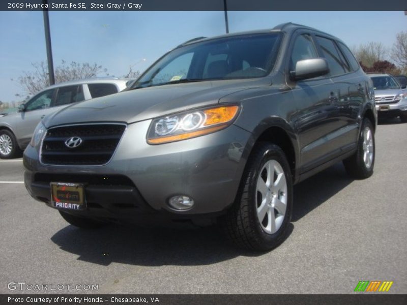 Steel Gray / Gray 2009 Hyundai Santa Fe SE