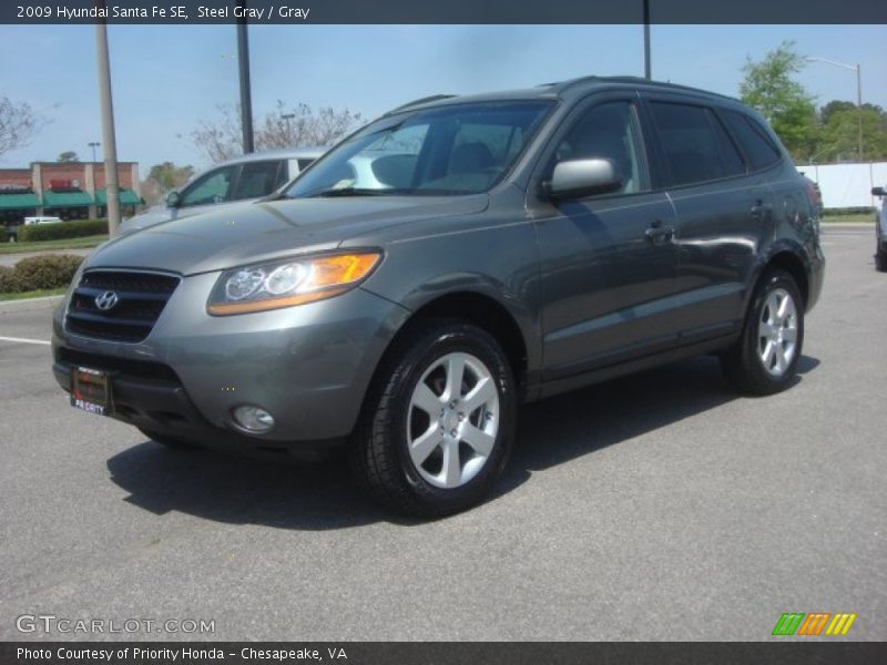 Steel Gray / Gray 2009 Hyundai Santa Fe SE