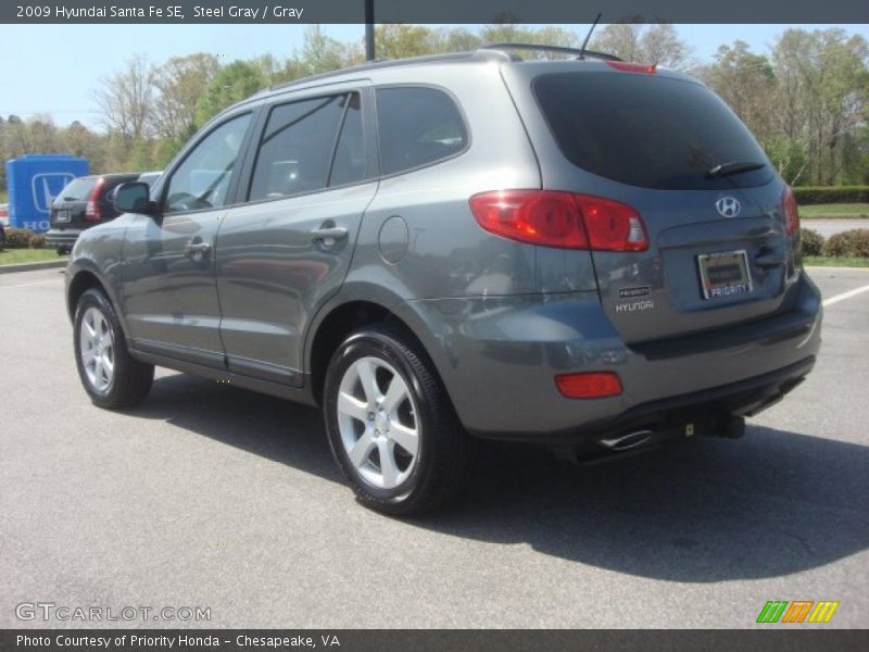 Steel Gray / Gray 2009 Hyundai Santa Fe SE
