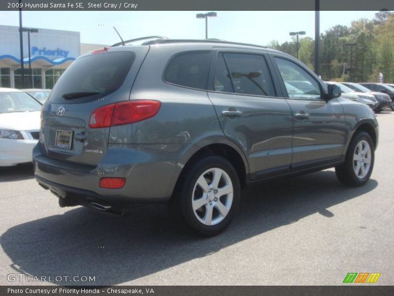 Steel Gray / Gray 2009 Hyundai Santa Fe SE