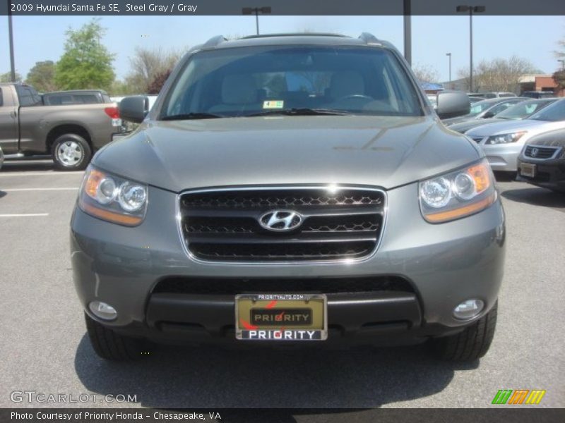 Steel Gray / Gray 2009 Hyundai Santa Fe SE