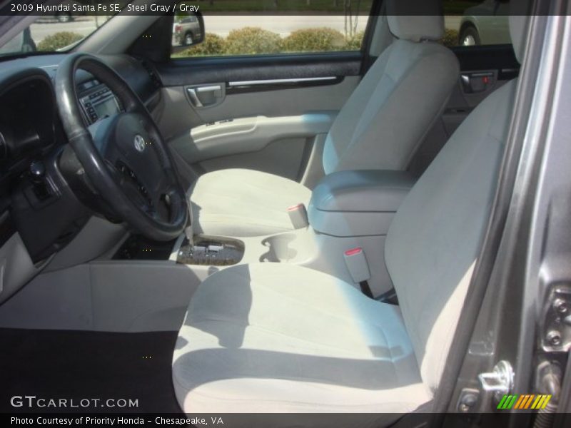 Steel Gray / Gray 2009 Hyundai Santa Fe SE