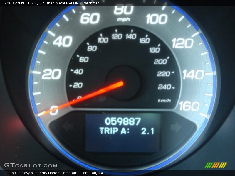 Polished Metal Metallic / Parchment 2008 Acura TL 3.2